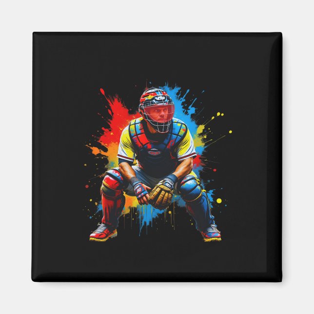 Sell Player Drip Sell Catcher Boys Youth Teens Kid Magnet (Front)