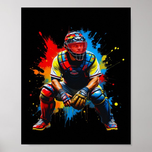 Sell Player Drip Sell Catcher Boys Youth Teens Kid Poster (Front)