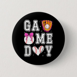 Sell Sister Coquette Bow Game Day Sell Mum Mama  6 Cm Round Badge