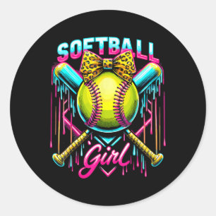 Sell Sister Coquette Bow Women Girls Cheer Sell Fa Classic Round Sticker