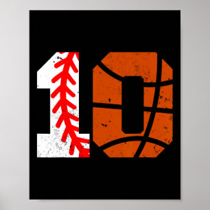 Sell Sketll Number 10 Jersey Funny 10th Birthday 1 Poster