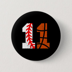 Sell Sketll Number 11 Jersey Funny 11th Birthday 1 6 Cm Round Badge