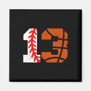 Sell Sketll Number 13 Jersey Funny 13th Birthday 1 Magnet