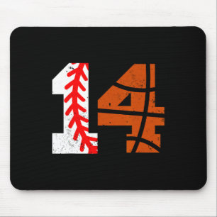 Sell Sketll Number 14 Jersey Funny 14th Birthday 1 Mouse Pad