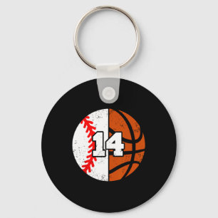 Sell Sketll Number 14 Jersey Funny 14th Birthday Key Ring