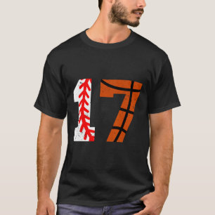 Sell Sketll Number 17 Jersey Funny 17th Birthday 1 T-Shirt