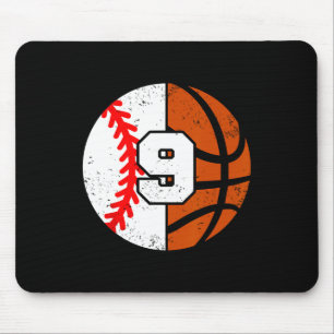 Sell Sketll Number 9 Jersey Funny 9th Birthday Mouse Pad