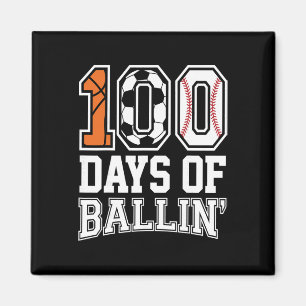 Sell Soccer Sketll 100 Days Of School Magnet