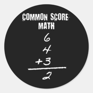 Sell Softll 643 Double Play Common Score Math Shir Classic Round Sticker