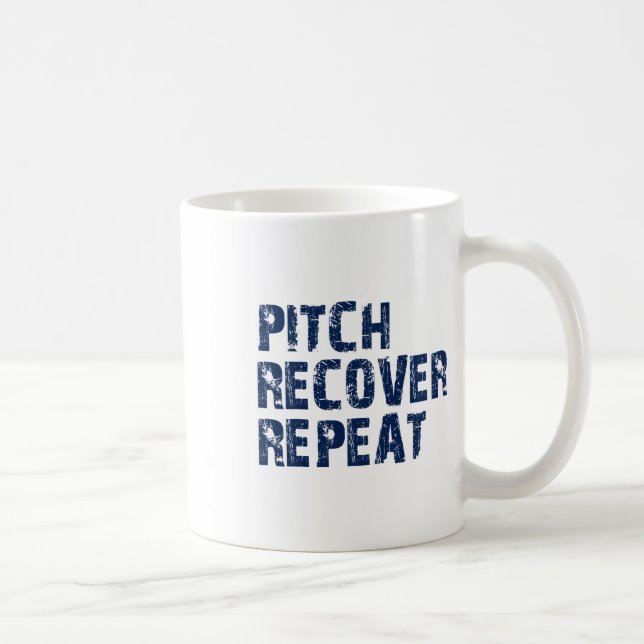 Sell Softll Pitch Recover Repeat Pitcher Commitmen Coffee Mug (Right)