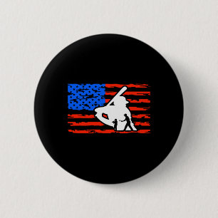 Sell Us Flag Vintage Sell Player Softll Father Dad 6 Cm Round Badge