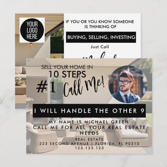 Sell Your Home in 10 Steps Agent spring clean Card (Front/Back)