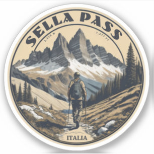 Sella Pass mountain South tyrol Italian alps