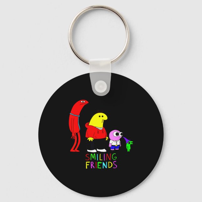 Selling Smiling Friends All Smiling Illustration  Key Ring (Front)