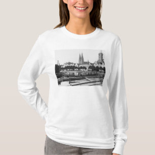Selling wood on the River Trave, Lubeck, c.1910 T-Shirt
