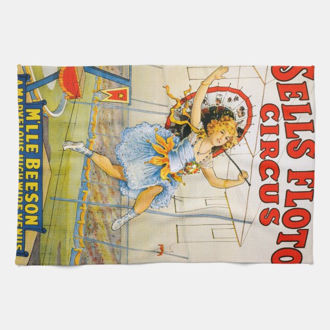 Sells Floto Circus Tea Towel (Horizontal)