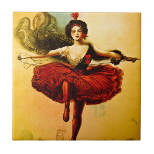 Sells Floto Wire Dancer Circus Princess Victoria Tile
