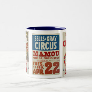 Sells & Grey Circus Two-Tone Coffee Mug