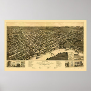 Selma, AL Panoramic Map - 1887 Poster