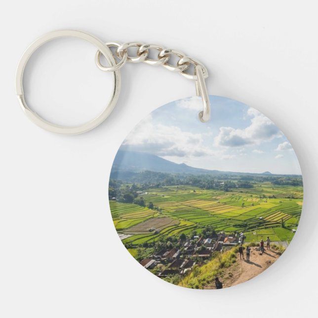 Selong Hill Sembalun Lombok Valley View Keychain (Front)