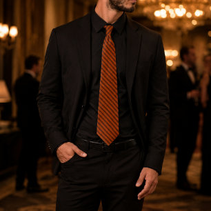 Selphyr Burnt Orange Textured Tie