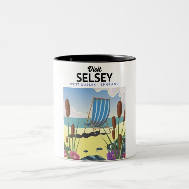 Selsey West Sussex England  Two-Tone Coffee Mug (Center)