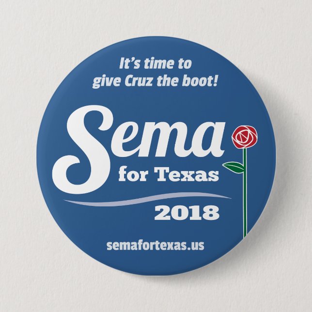 Sema For Texas 2018 3" Button (Front)