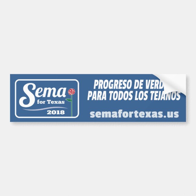 Sema For Texas 2018 Bumper Sticker (Front)