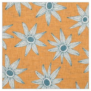 sema tangerine blue fabric