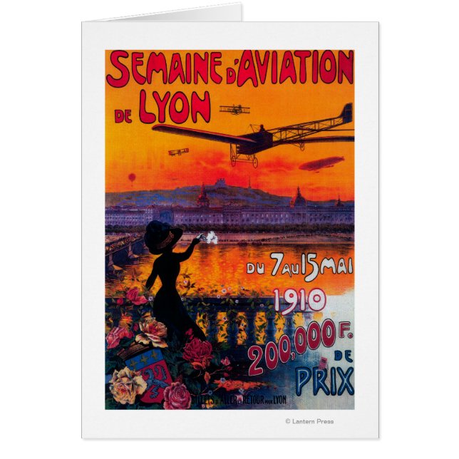 Semaine d' Aviation De Lyon Vintage Poster (Front)