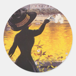 Semaine d'Aviation de Lyon Classic Round Sticker