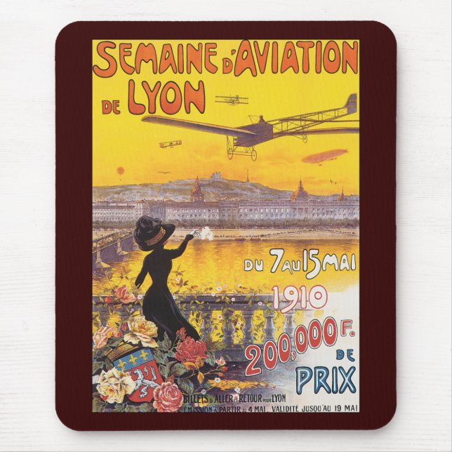 Semaine d'Aviation de Lyon Mouse Pad (Front)