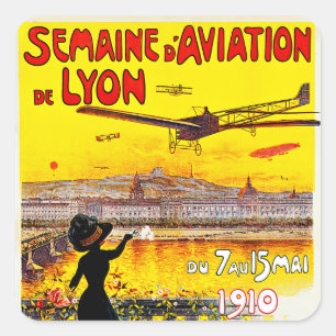Semaine d'Aviation de Lyon Square Sticker