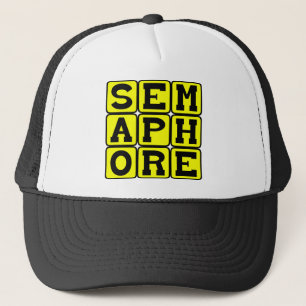 Semaphore, Mode of Wordless Communication Trucker Hat