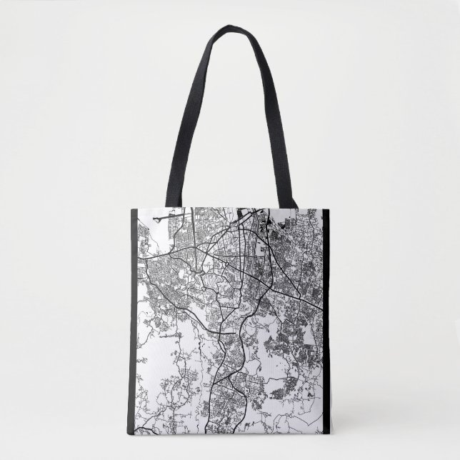 Semarang Indonesia City Map Tote Bag (Front)