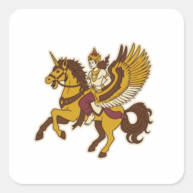 Sembrani Horse Square Sticker (Front)