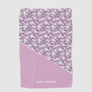 Semi Camouflage double Grey and Pink Golf Towel