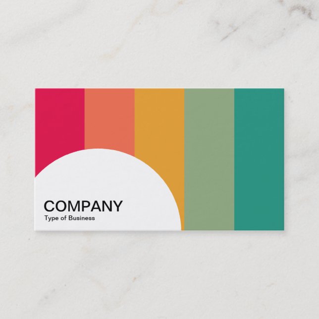 Semi-circle Panel - Colour bars 01 Business Card (Front)