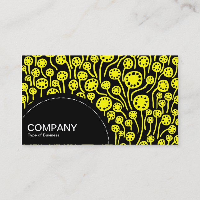 Semi-circle Panel (dots) -  090512 - Yellow Business Card (Front)