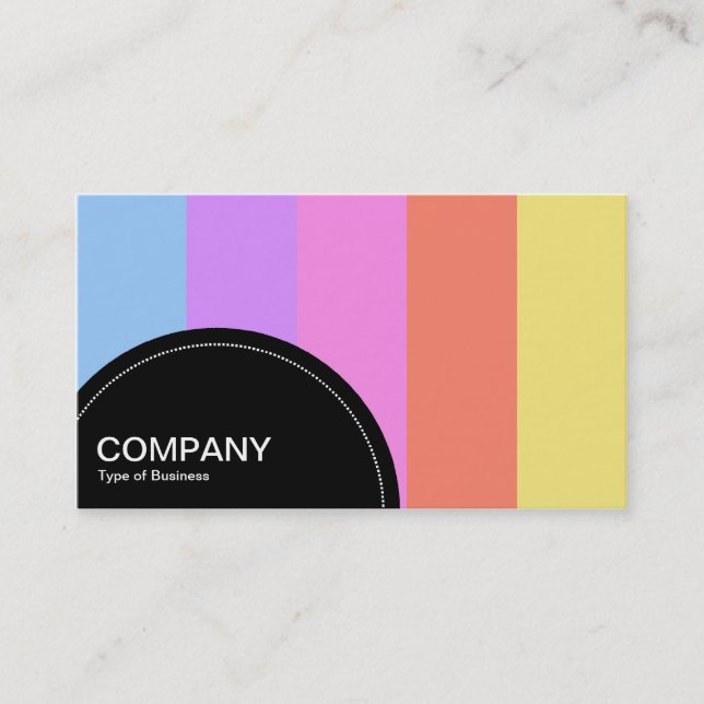 Semi-circle Panel (dots) - Colour Bars 02 Business Card (Front)