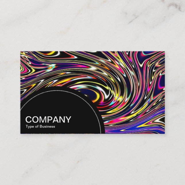 Semi-circle Panel (dots) - Colour Swirl Business Card (Front)