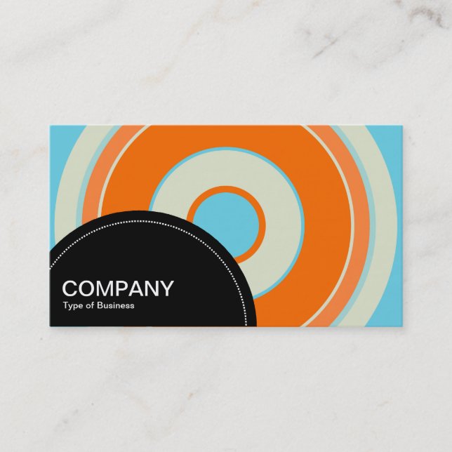 Semi-circle Panel (dots) - Concentric circles 03 Business Card (Front)