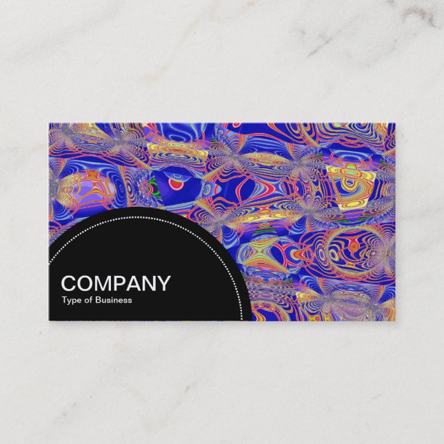 Semi-circle Panel (dots) - Fractal Abstract 02 Business Card (Front)