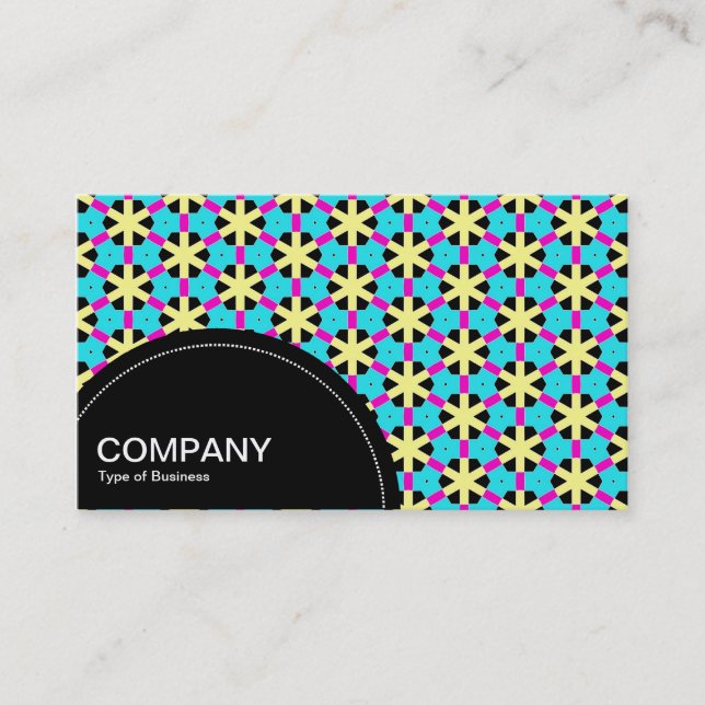 Semi-circle Panel (dots) - Geometric Pattern 019 Business Card (Front)