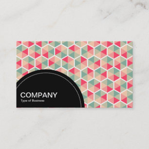 Semi-circle Panel (dots) - Hexagon Pattern 04 Business Card