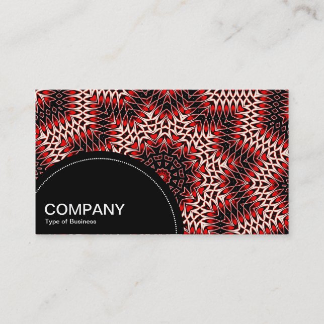 Semi-circle Panel (dots) - Kaleidoscope Pattern Business Card (Front)