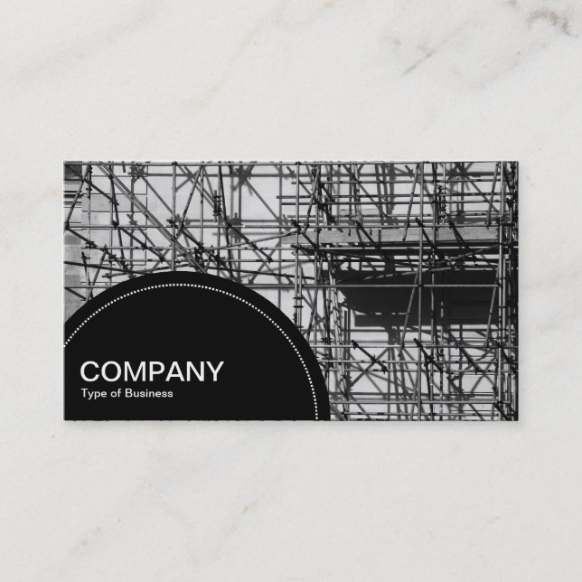 Semi-circle Panel (dots) - Scaffolding Business Card (Front)