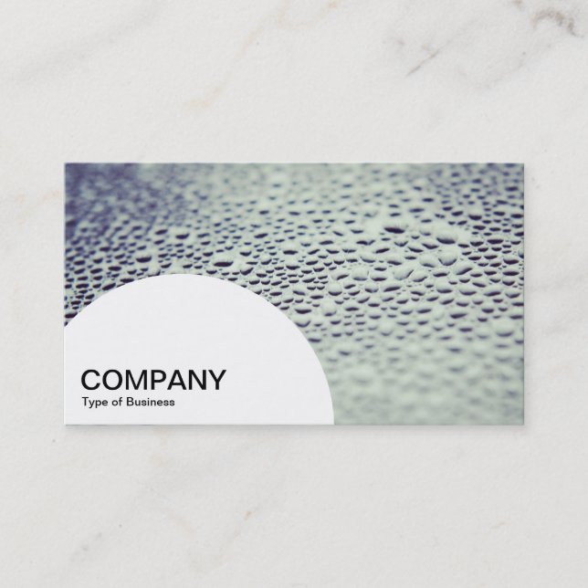 Semi-circle Panel - Water Droplets on Glass 01 Business Card (Front)