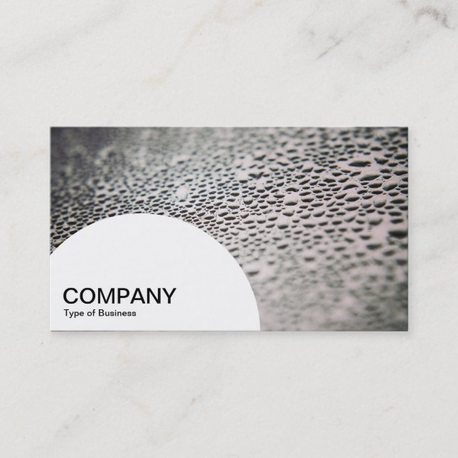 Semi-circle Panel - Water Droplets on Glass 02 Business Card (Front)