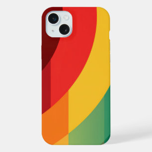 Semi circles in vivid colours iPhone 15 plus case